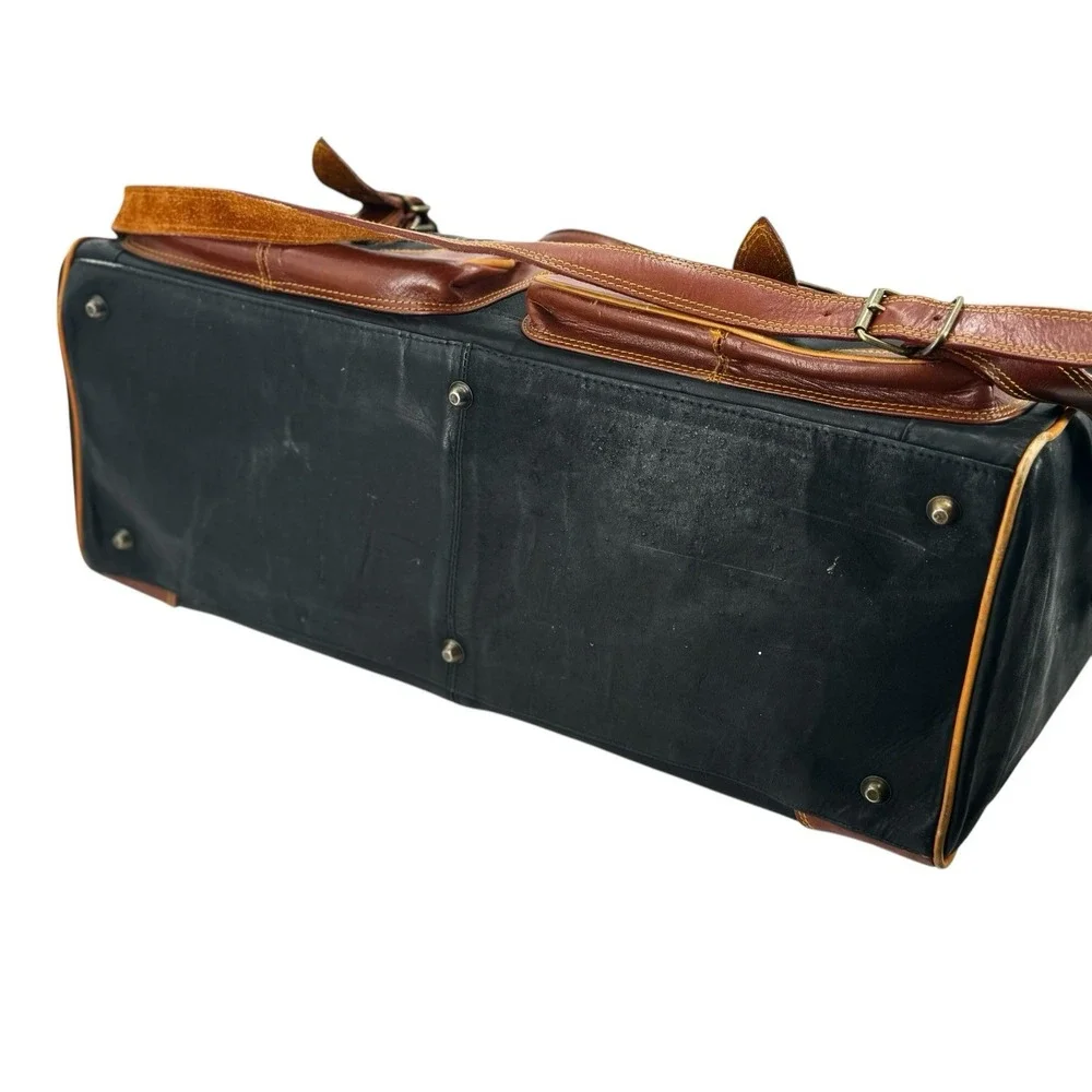 Charm Collection Large‎ Leather Suitcase Tote Bag Shoulder Straps  (26